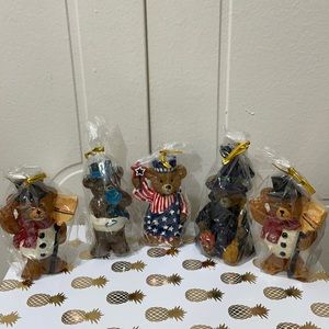 VINTAGE 1998 HOLIDAY BEAR CANDLES
